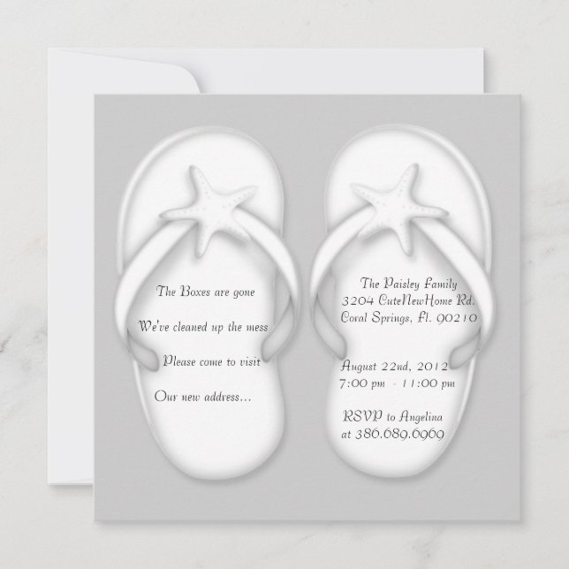 SÖT Utsparkad Inbjudan till House Warming-fest (Framsida)