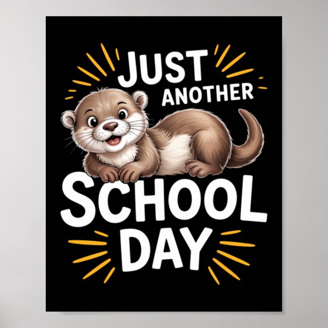 Söt utter bara ännu en skoldag seriefigursdesign poster (Framsidan)
