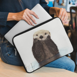 Söt utter djur hav laptop fodral