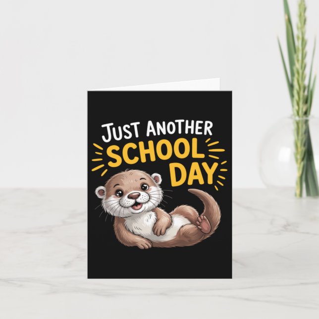 Söt utter En annan skoldag serie design Kort (Framsida)