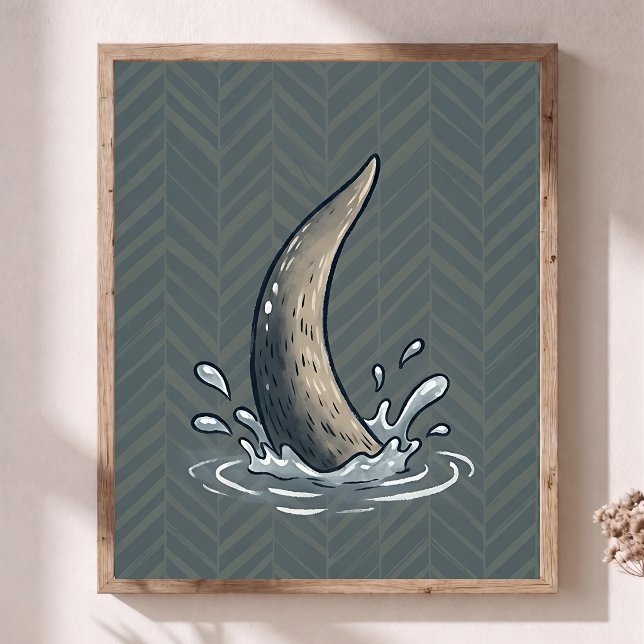 Söt utter svans stänk Nursery Art Chevron Poster (Skapare uppladdad)