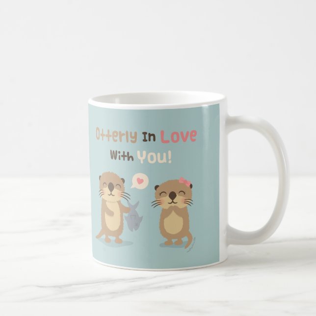 Söt utterligen kär i dig Utter Puns-mugg Kaffemugg (Höger)