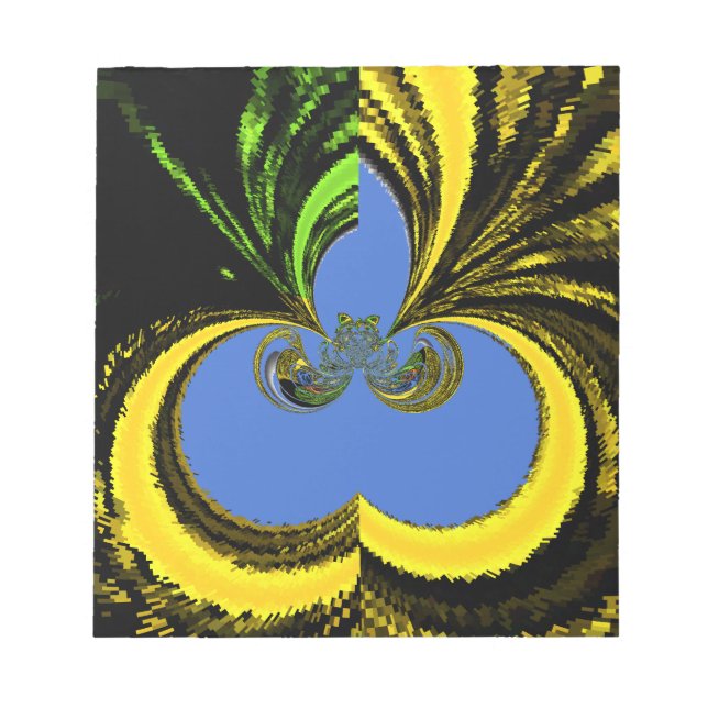 Söt, vackert sydafrikansk Gult och Blue Art Anteckningsblock (Framsida)