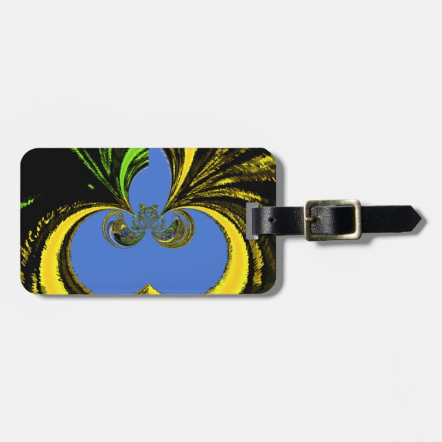 Söt, vackert sydafrikansk Gult och Blue Art Bagagebricka (Horisontell Framsida)