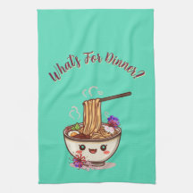 Söt "Vad är det till middag?" Mintgrön Ramen-skål