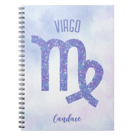 Söt Våg Astrology Personlig Lila för  Anteckningsbok