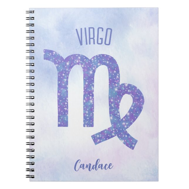 Söt Våg Astrology Personlig Lila för  Anteckningsbok (Framsidan)