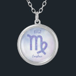 Söt Våg Astrology Personlig Lila för  Silverpläterat Halsband<br><div class="desc">Denna söt,  personligens lila och lavender Våg halsband har ditt astrologiska tecken från Zodiac i en vacker gnistra som konstellationerna. Anpassa den här söta presenten med ditt namn i ett vackert kursivt skript för någon med en sen födelsedag i augusti eller tidigt i september.</div>