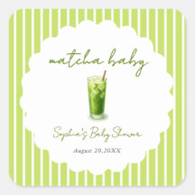 Söt vågig matcha baby grön baby shower-favor