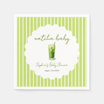 Söt vågig matcha babygrön modern baby shower