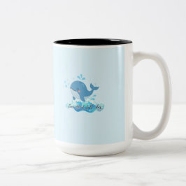 Söt Val Mug för Havet Två-Tonad Mugg