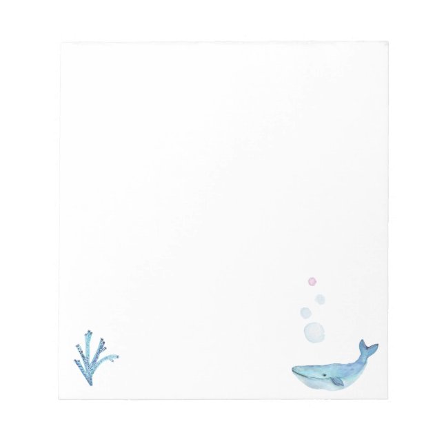 Söt val Sea World-tema anteckningsblock (Framsida)