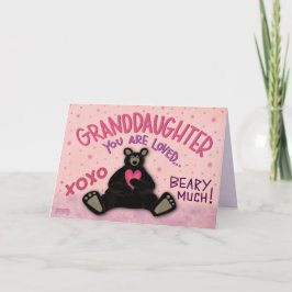 Söt Valbdag-björn för barnbarn Inspirerande kul Kort