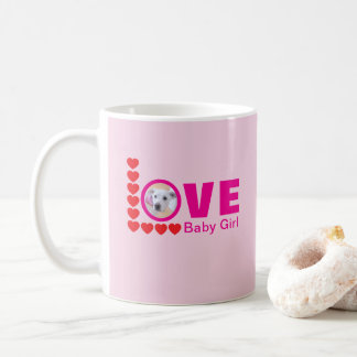 Söt Valborgsaftons Hund Kärlek Hjärtan Het Rosa Kaffemugg