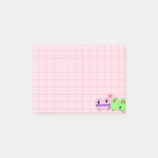 Söt valentin på temat groda post-it block