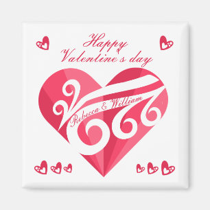 Söt Valentines Day Heart-Personlig Magnet