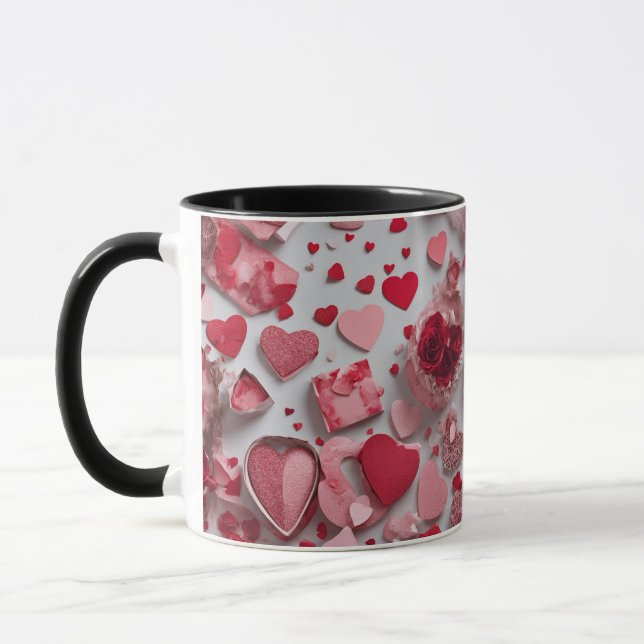 Söt valentines day kaffe mugg (Vänster)
