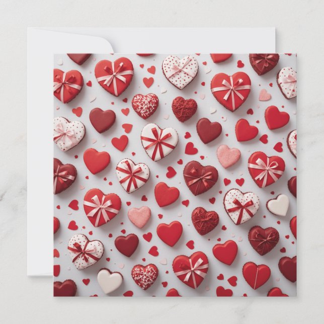 Söt valentines day-papper inbjudningar (Framsida)