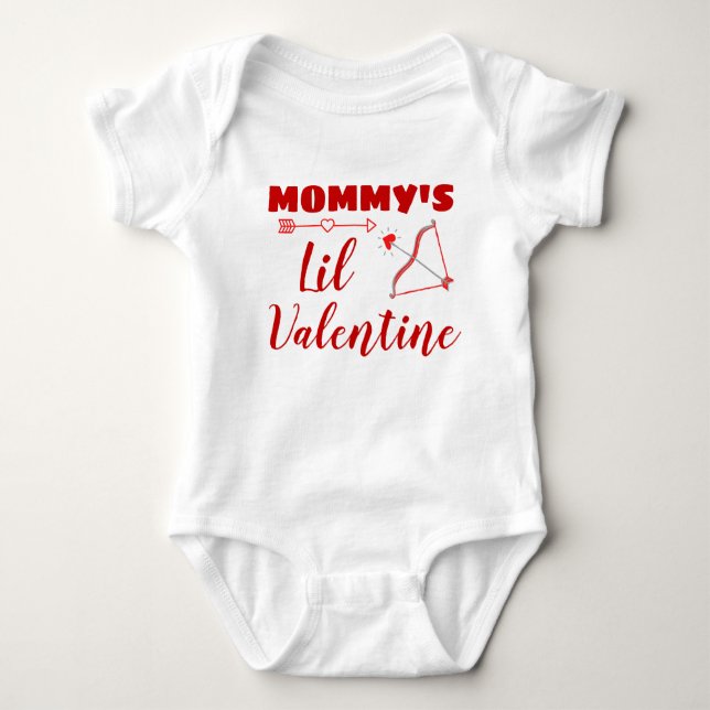 Söt valentins dag mamma lilla valentin t shirt (Framsida)
