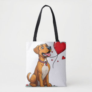 Söt valentinsdags hund tygkasse
