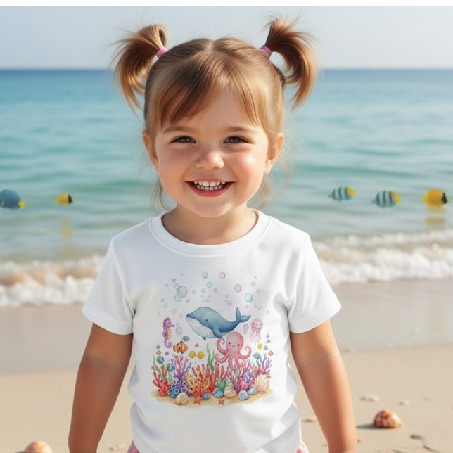 Söt valhajkrak under havet t shirt (Skapare uppladdad)
