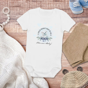 Söt Välkommen Ny Bebis Blå Hjärtan Liten Björn T Shirt