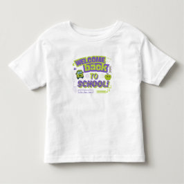 Söt Välkommen Tillbaka Till Skolan Lila Grön T Shirt