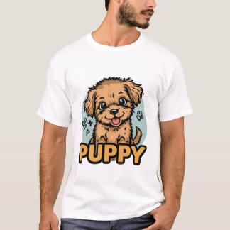 Söt Valp Älskare T-Shirt | Bedårande Hund Kläder P