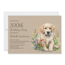 Söt valp av Golden Retriever 100-årsdag