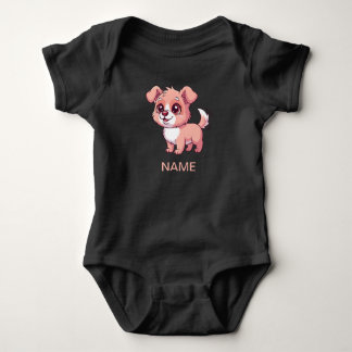 Söt Valp Baby Bodysuit T Shirt