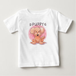 Söt Valp Baby T-Shirt