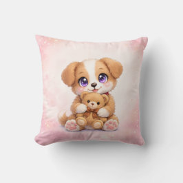 Söt valp för barnkammare dekorationer kudde