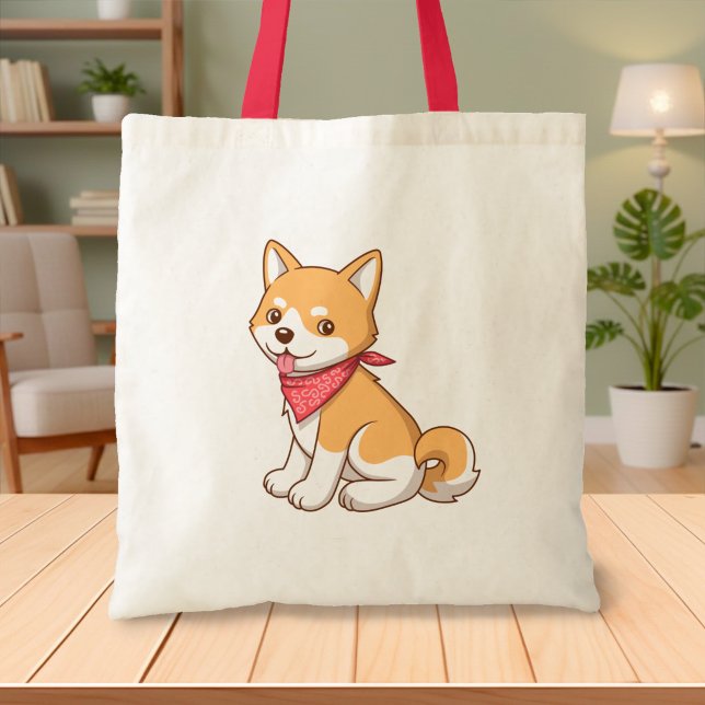 Söt Valp Hund Shiba Inu Tygkasse (Skapare uppladdad)