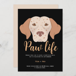 Söt valp hund tass liv fest  inbjudningar