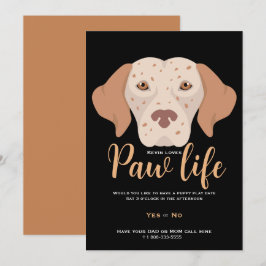 Söt valp hund tass liv fest  inbjudningar