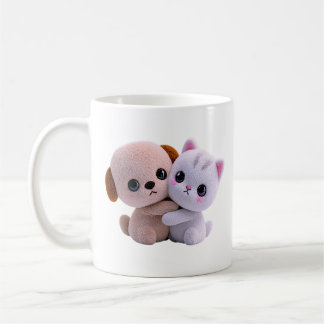 Söt Valp Kittens Kram Kaffemugg