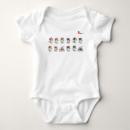 Söt Valp Livscykel Tecknad Hundälskare Baby Bodys T Shirt