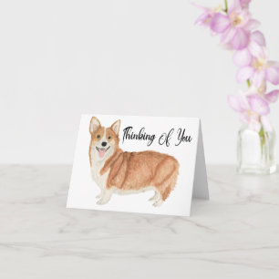 Söt Valp Pembroke Corgi Hund Tänker På Dig Kort