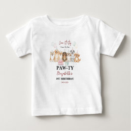 Söt valp pojke 1-årsdag | Pawty Time Första T Shirt