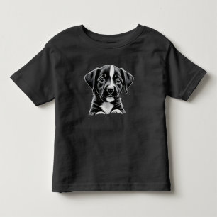 Söt Valp Porträtt T-shirt – Förälskad i Hund