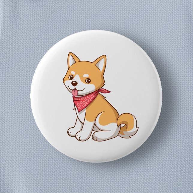 Söt valp Shiba Inu Knapp (Skapare uppladdad)