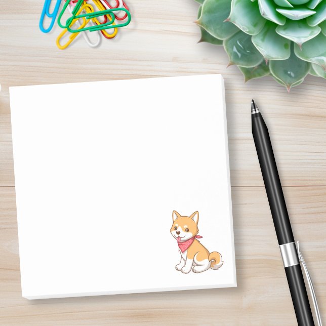 Söt valp Shiba Inu Post-it Block (Skapare uppladdad)