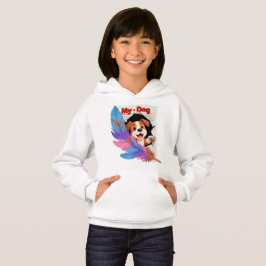 Söt valp som river sönder tidning tecknad serie t shirt