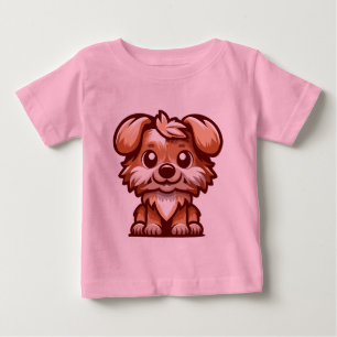 Söt Valp Tecknad Baby T-Shirt
