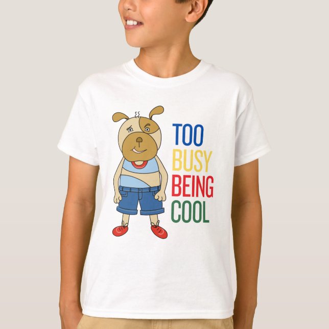 Söt Valp Tecknad Serietidning Småbarn T Shirt (Framsida)