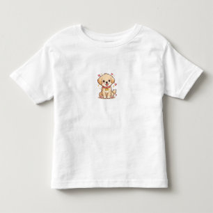 Söt valpctjej T-shirt för barn Bedårande hundill