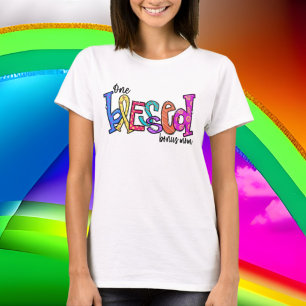 Söt, välsignad bonus Mamma ord art T Shirt