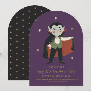 Söt Vampire Fantastisk Halloweenfest Inbjudningar