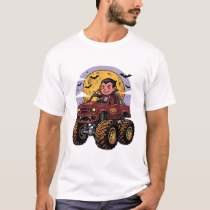 Söt vampyr monstertruck Halloween tröja design_