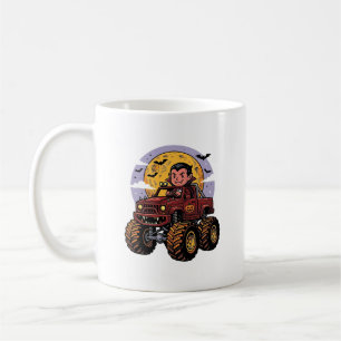 Söt vampyr monstertruck Halloween tröja design_ Kaffemugg